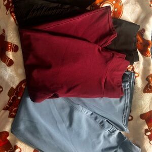 POP Fit Women's Leggings - Burgundy, Black, and Blue